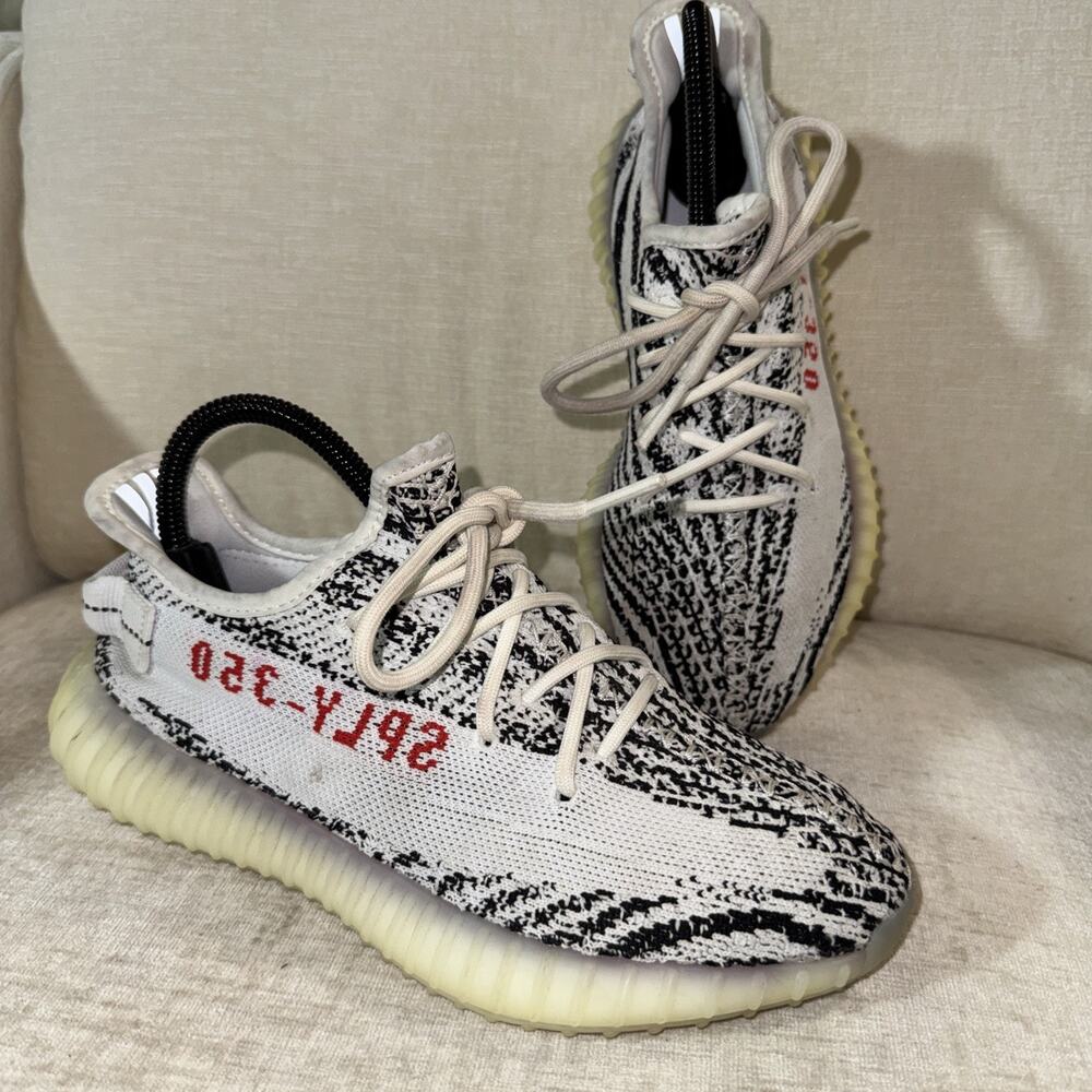 Adidas Yeezy Boost 350 V2 Zebra CP9654 Low Top Prime knit Men's Sneakers Size 6